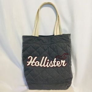 Hollister Canvas Tote Bag Gray